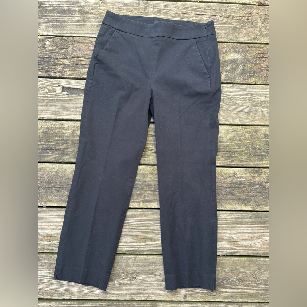 J.Crew Remi Black Cotton Ankle Trousers, Size 6